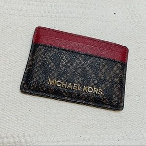 Greyson Red Michael Kors Logo Cardholder